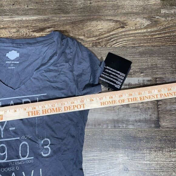 HARLEY-DAVIDSON Notch Neck Grey Tshirt 96203-16VM NWT Size S - Picture 6 of 7